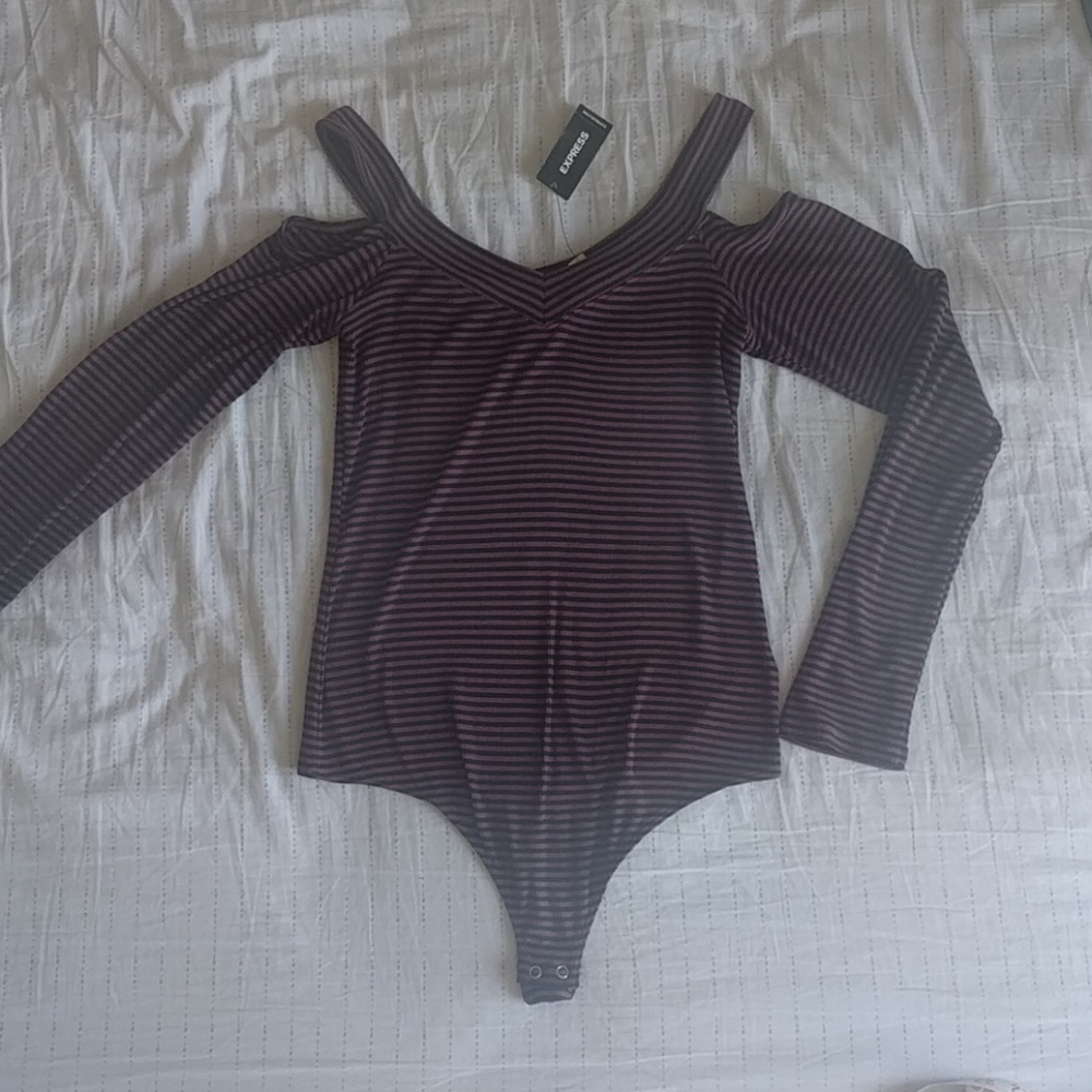Express one eleven cold shoulder bodysuit M